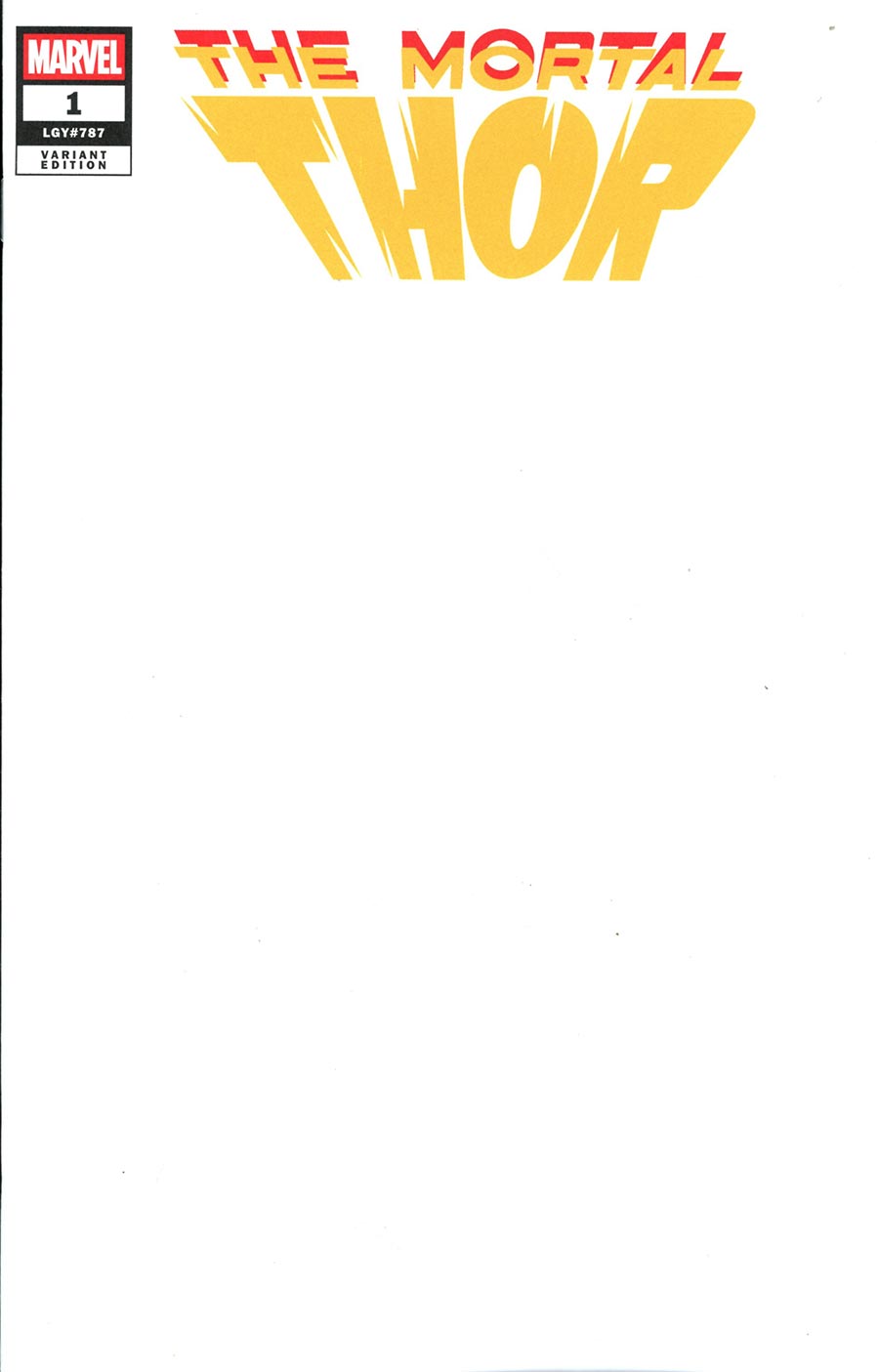 Thor Vol 7 #1 Cover F Variant Blank Cover