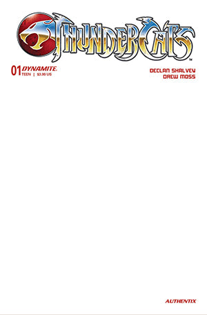 Thundercats #1 Cover J Blank Authentix