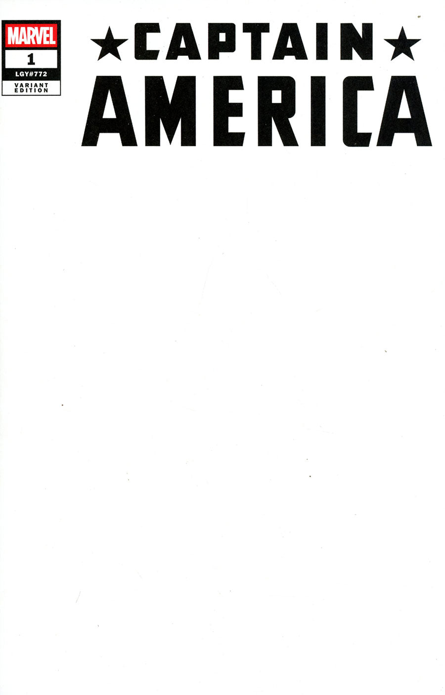 Captain America Vol 11 #1 Cover H Variant Blank Cover