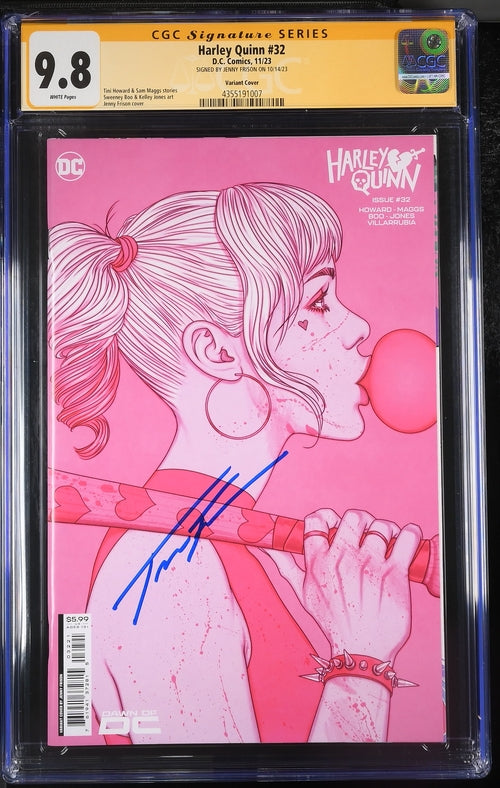 Harley Quinn #32 Jenny Frison Variant CGC Signature Series 9.8