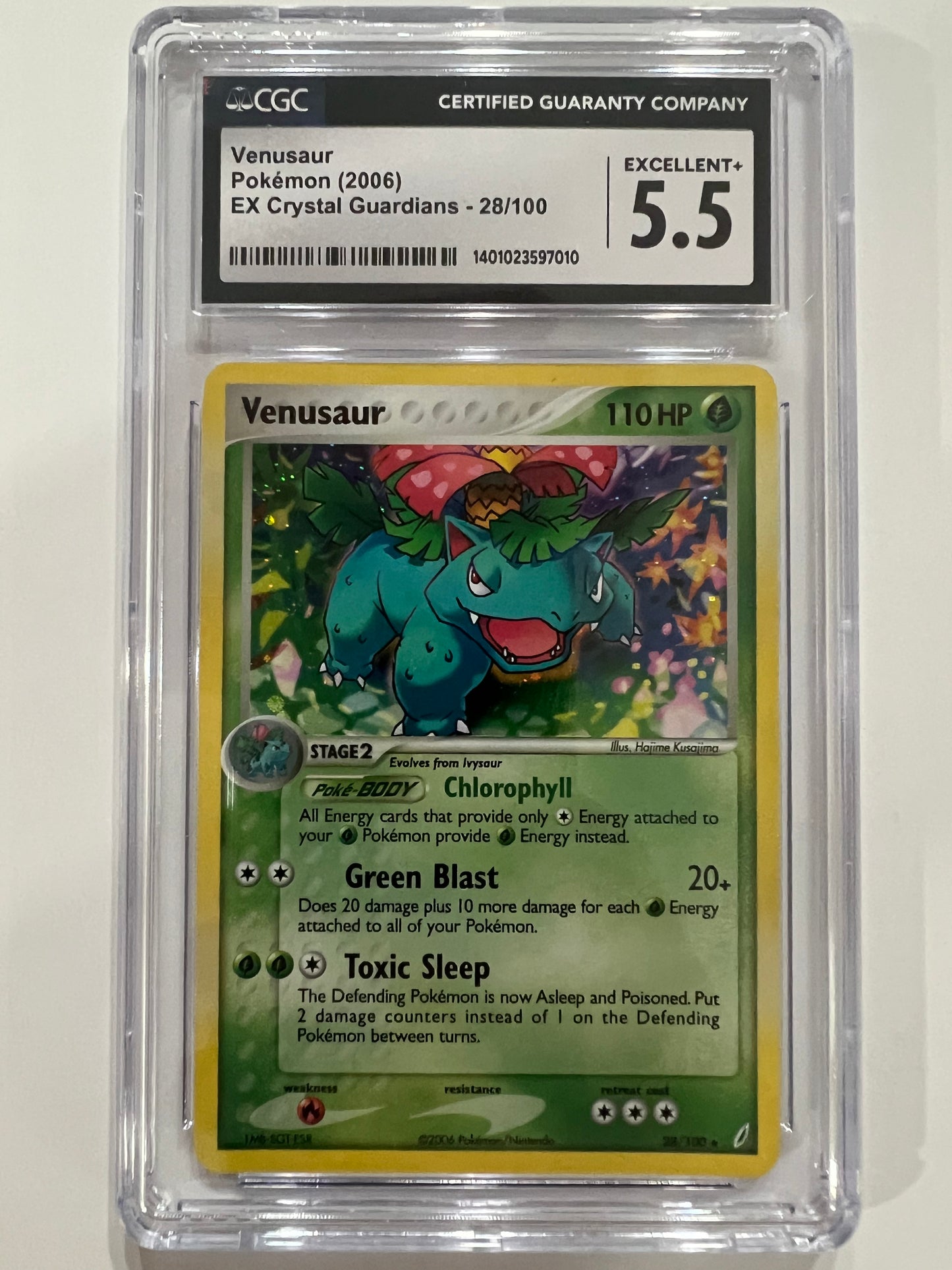 Pokemon - Venusaur EX Crystal Guardians CGC 5.5